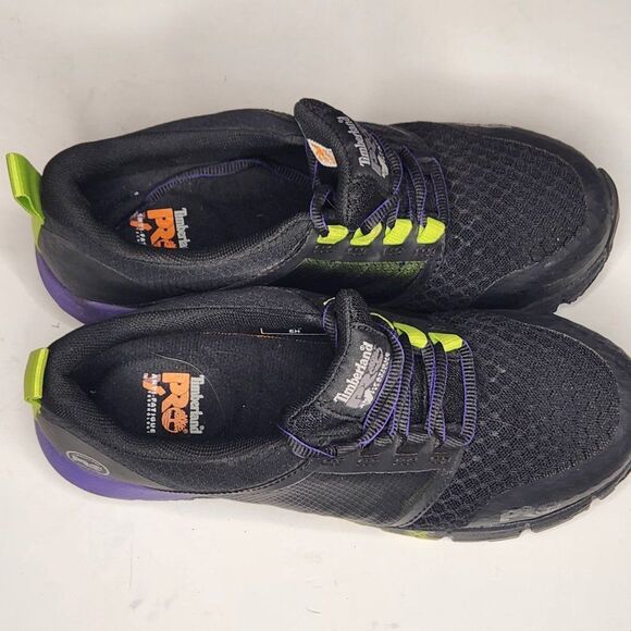 TIMBERLAND PRO WOMEN'S RADIUS SAFETY TOE WORK SHOES - BLACK/PURPLE, size 8.5 - Picture 5 of 8